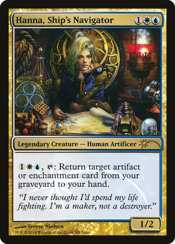 Hanna, Ship's Navigator (JDG-005) [Misc] Judge Gift Cards 2014 Foil MTG Single Wizards of the Coast