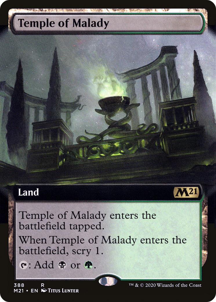 Temple of Malady (M21-388) [Core Set 2021] (Extended Art) Foil MTG Single Wizards of the Coast