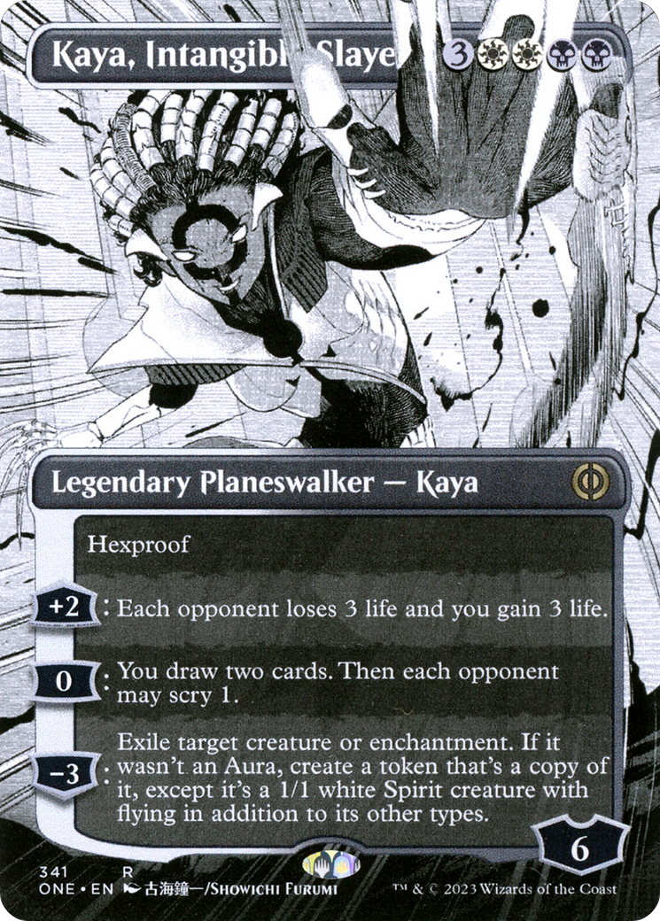 Kaya, Intangible Slayer (ONE-341) [Phyrexia: All Will Be One] (Showcase) (Borderless) Foil MTG Single Wizards of the Coast