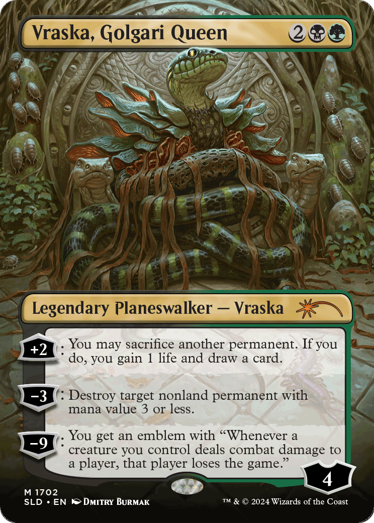 Vraska, Golgari Queen (1702) (SLD-1702) [Secret Lair] Drop (Borderless) Foil MTG Single Wizards of the Coast