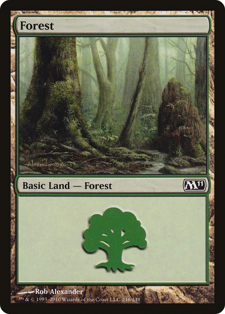Forest (246) (M11-246) [Magic 2011] Foil MTG Single Wizards of the Coast
