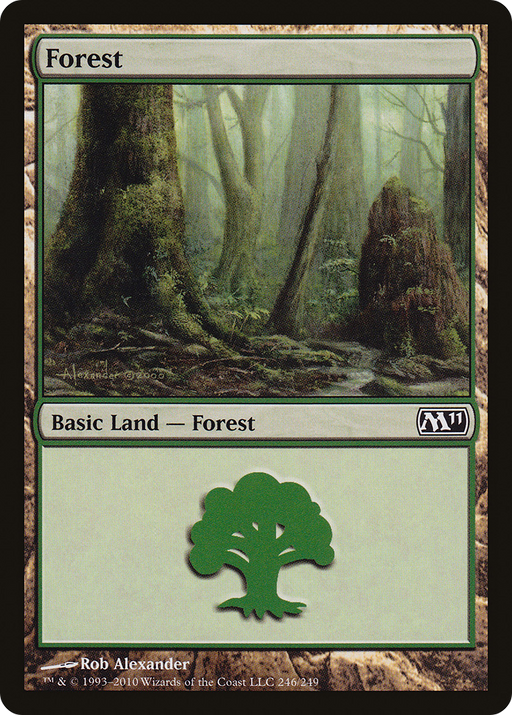 Forest (246) (M11-246) [Magic 2011] Foil MTG Single Wizards of the Coast