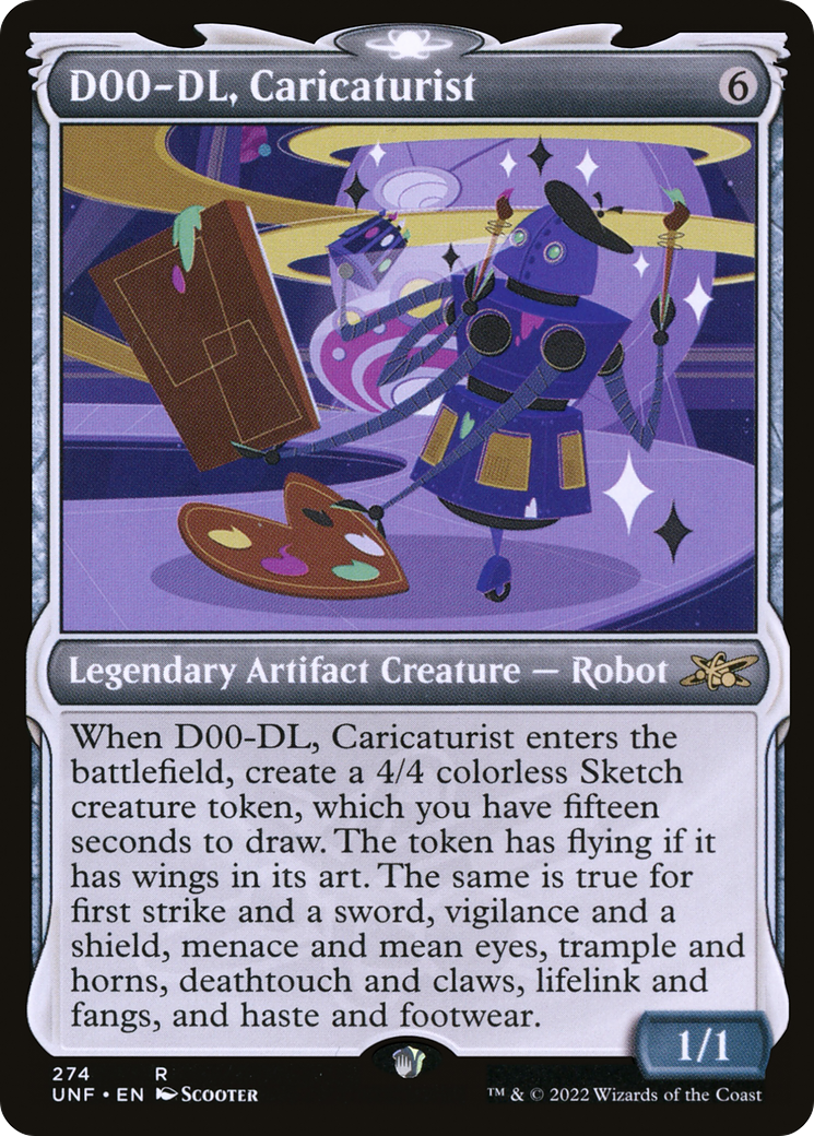 D00-DL, Caricaturist (UNF-274) [Unfinity] (Showcase) Foil MTG Single Wizards of the Coast