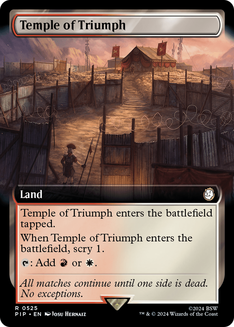 Temple of Triumph (PIP-525) [Fallout] (Extended Art) Foil MTG Single Wizards of the Coast