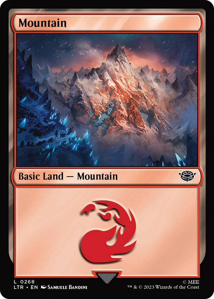 Mountain (0268) (LTR-268) [The Lord of the Rings: Tales of Middle-earth] Foil MTG Single Wizards of the Coast