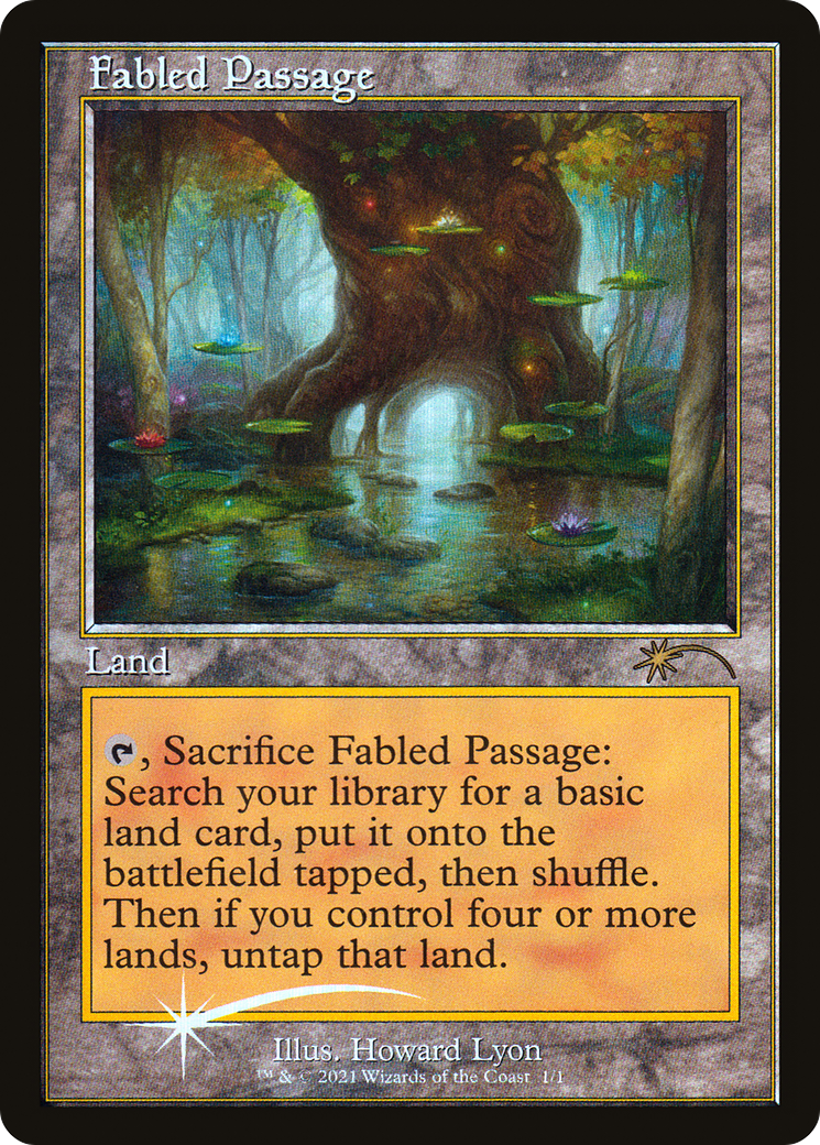 Fabled Passage (WPN-001) [Misc] Wizards Play Network 2021 Foil MTG Single Wizards of the Coast