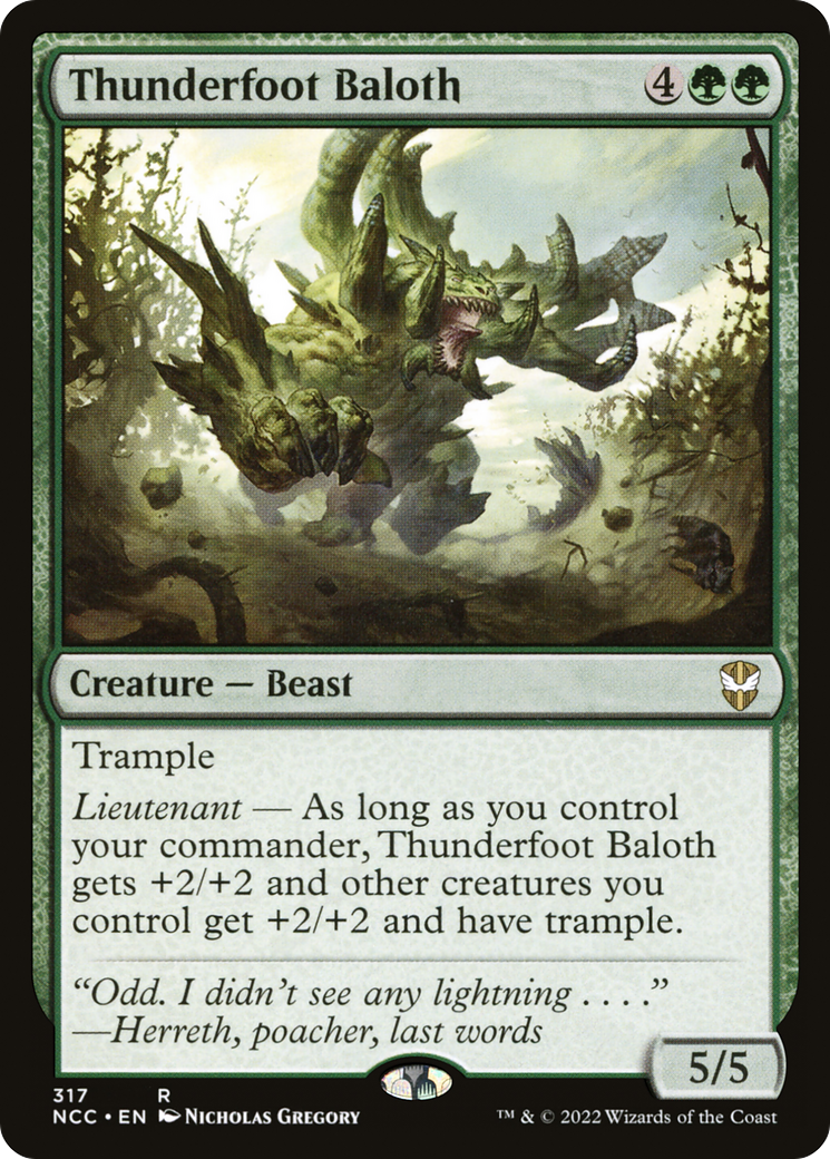 Thunderfoot Baloth (NCC-317) [New Capenna Commander] MTG Single Wizards of the Coast