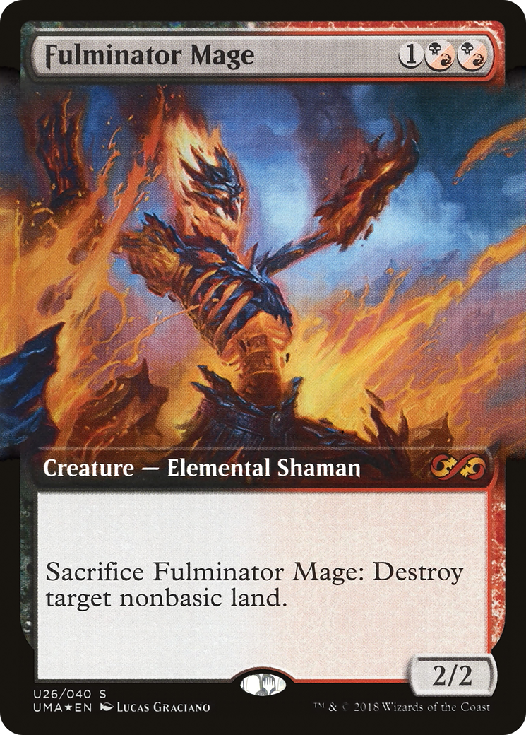 Fulminator Mage (UMA:BT-U26) [Ultimate Box Topper] (Extended Art) Foil MTG Single Wizards of the Coast