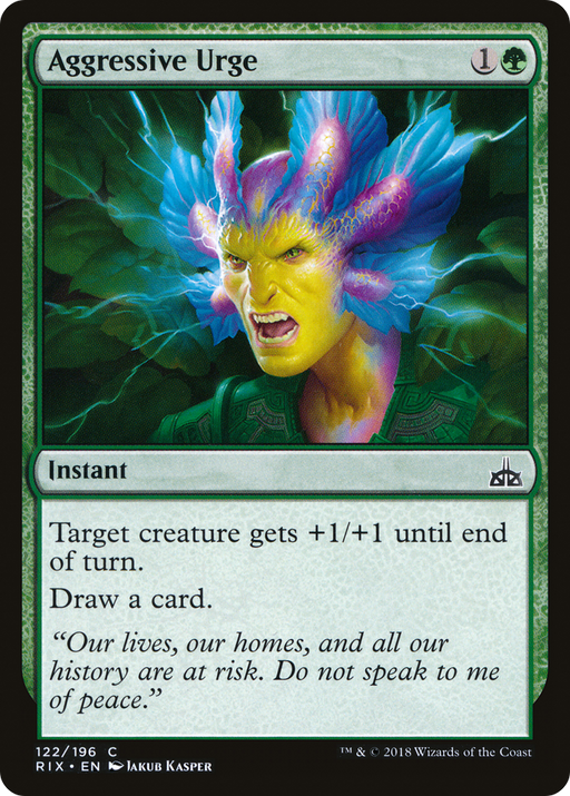 Aggressive Urge (RIX-122) [Rivals of Ixalan] MTG Single Wizards of the Coast