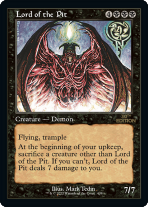 Lord of the Pit (30A-408) [30th Anniversary Edition] MTG Single Wizards of the Coast