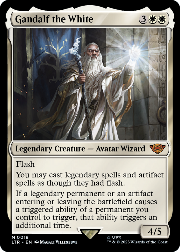 Gandalf the White (LTR-019) [The Lord of the Rings: Tales of Middle-earth] Foil MTG Single Wizards of the Coast