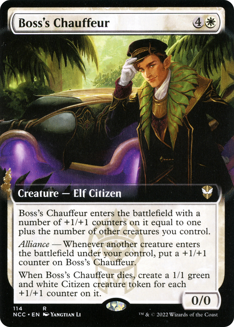 Boss's Chauffeur (NCC-114) [New Capenna Commander] (Extended Art) MTG Single Wizards of the Coast
