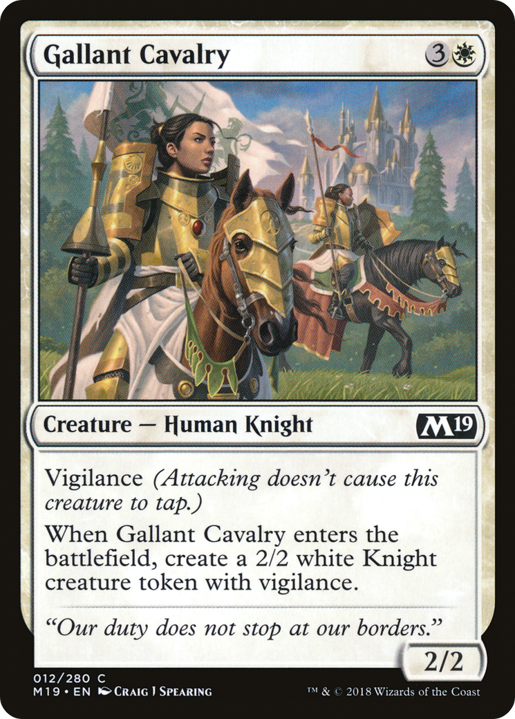Gallant Cavalry (M19-012) [Core Set 2019] MTG Single Wizards of the Coast