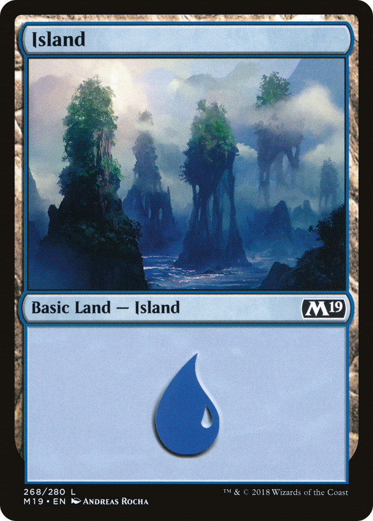 Island (M19-268) [Core Set 2019] MTG Single Wizards of the Coast