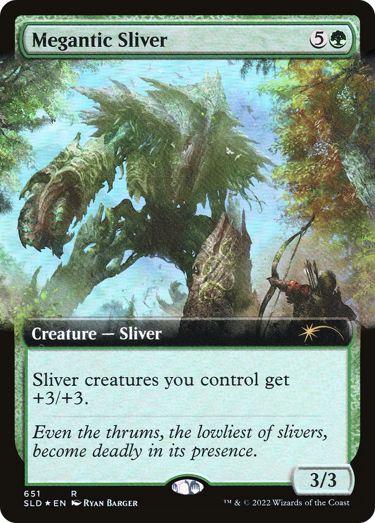 Megantic Sliver (Extended Art) [Secret Lair Drop Promos] MTG Single Magic: The Gathering