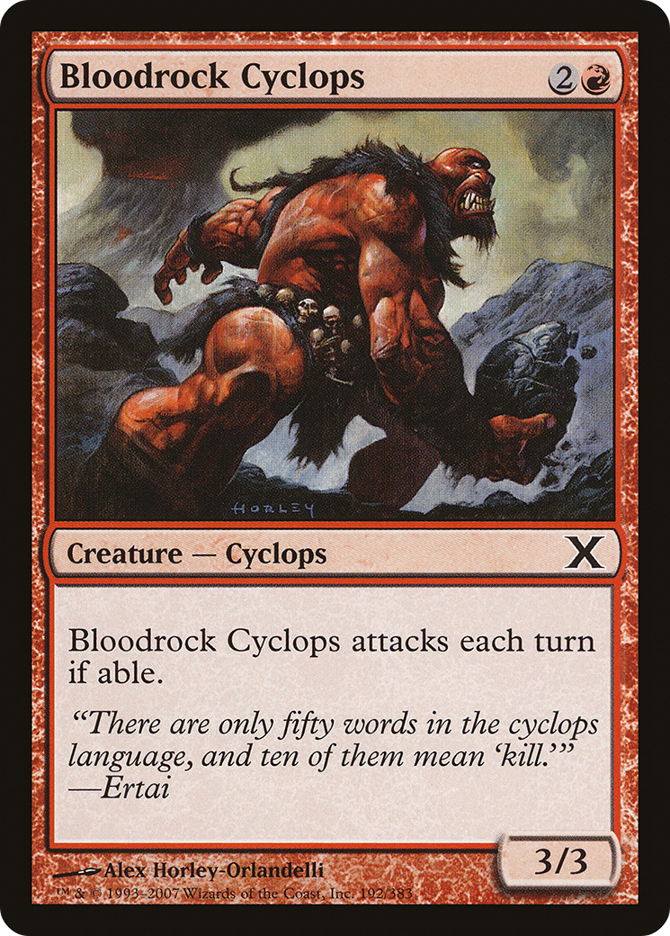 Bloodrock Cyclops (10E-192) [Tenth Edition] MTG Single Wizards of the Coast