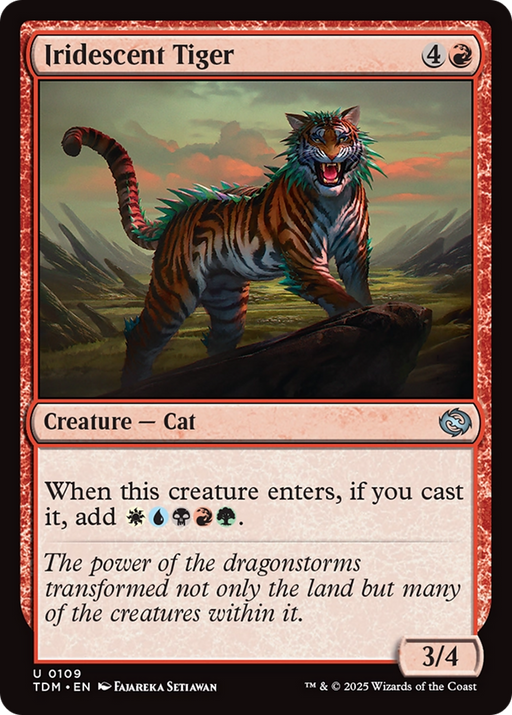 Iridescent Tiger (TDM-109) [Tarkir: Dragonstorm] Foil MTG Single Wizards of the Coast