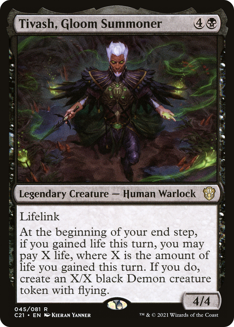 Tivash, Gloom Summoner (C21-045) [Commander 2021] MTG Single Wizards of the Coast