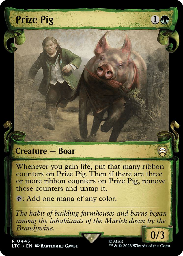 Prize Pig (LTC-445) [Tales of Middle-earth Commander] (Showcase) Foil MTG Single Wizards of the Coast