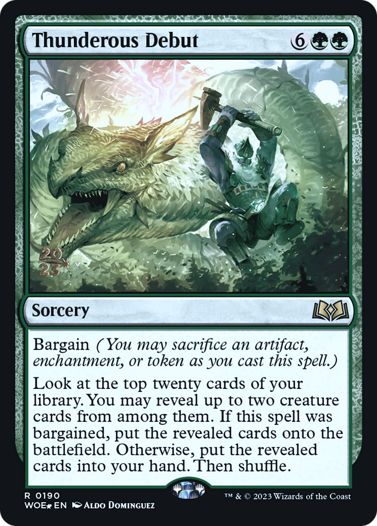 Thunderous Debut (PRE-190) [Wilds of Eldraine Promos] Foil MTG Single Wizards of the Coast
