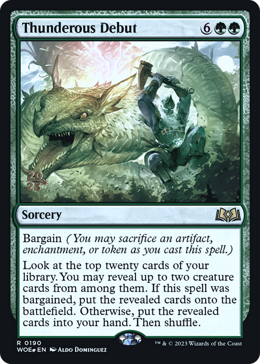 Thunderous Debut (PRE-190) [Wilds of Eldraine Promos] Foil MTG Single Wizards of the Coast