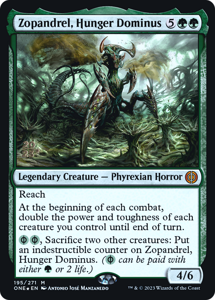 Zopandrel, Hunger Dominus (PRE-195) [Phyrexia: All Will Be One Promos] Foil MTG Single Wizards of the Coast
