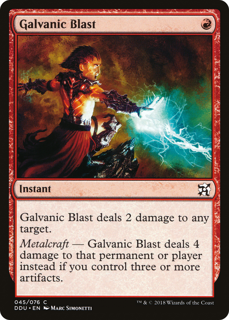 Galvanic Blast (DDU-045) [Misc] Duel Decks: Elves vs. Inventors MTG Single Wizards of the Coast