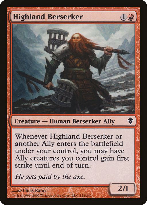 Highland Berserker (ZEN-132) [Zendikar] MTG Single Wizards of the Coast