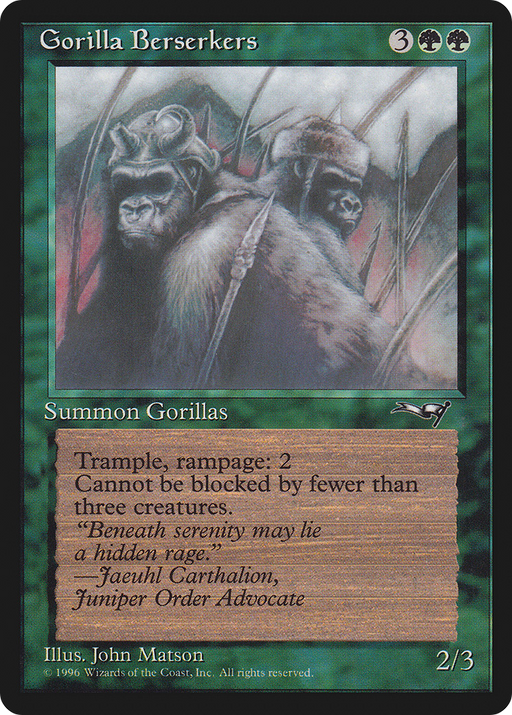 Gorilla Berserkers (ALL-93B) [Alliances] MTG Single Wizards of the Coast