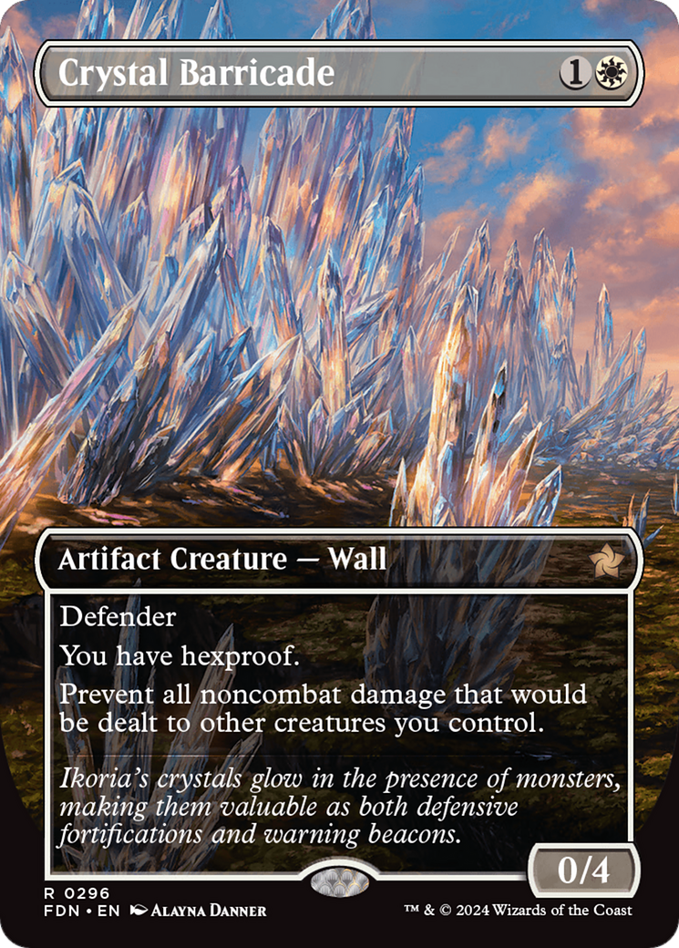 Crystal Barricade (FDN-296) [Foundations] (Borderless) MTG Single Wizards of the Coast