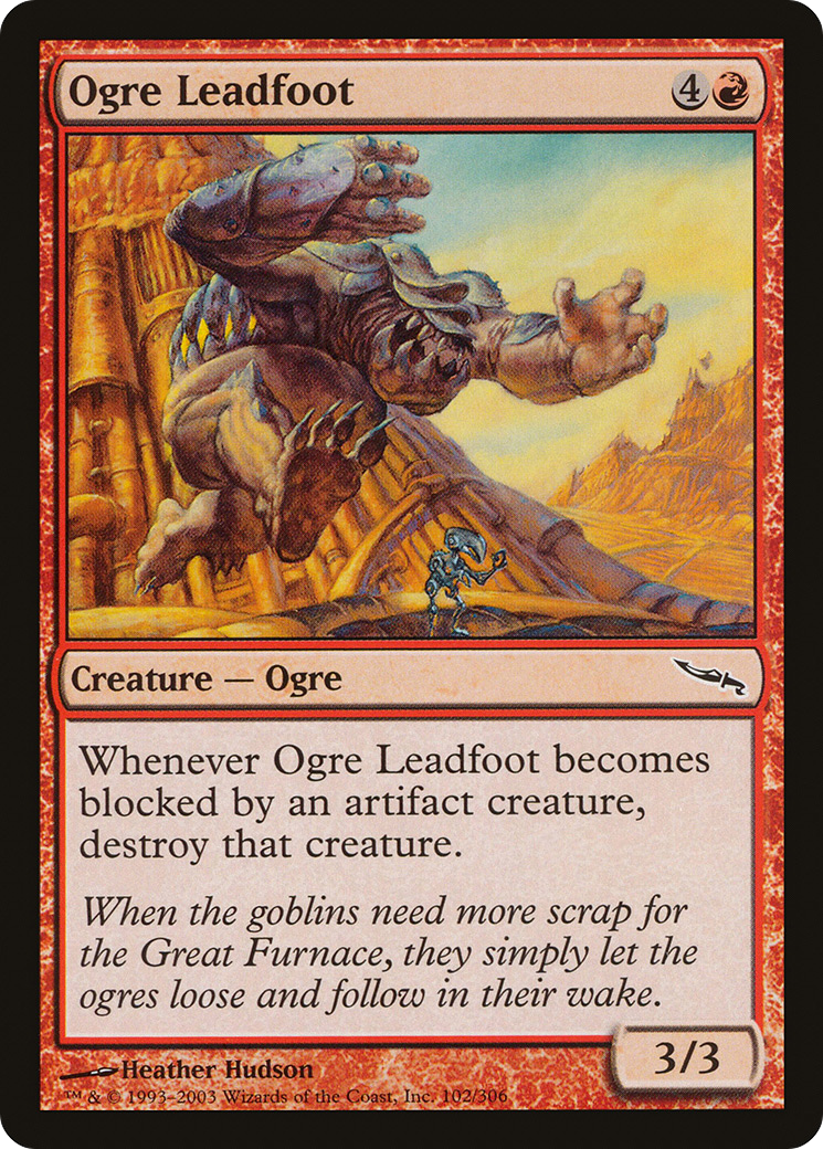 Ogre Leadfoot (MRD-102) [Mirrodin] Foil MTG Single Wizards of the Coast
