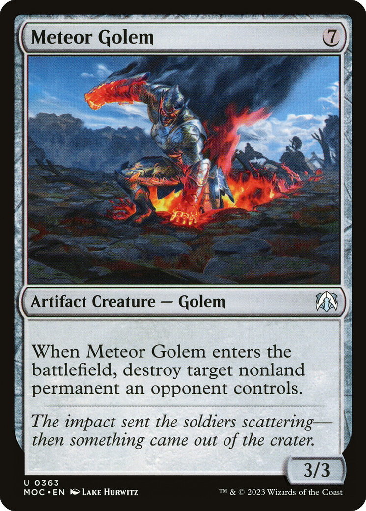 Meteor Golem (MOC-363) [March of the Machine Commander] MTG Single Wizards of the Coast