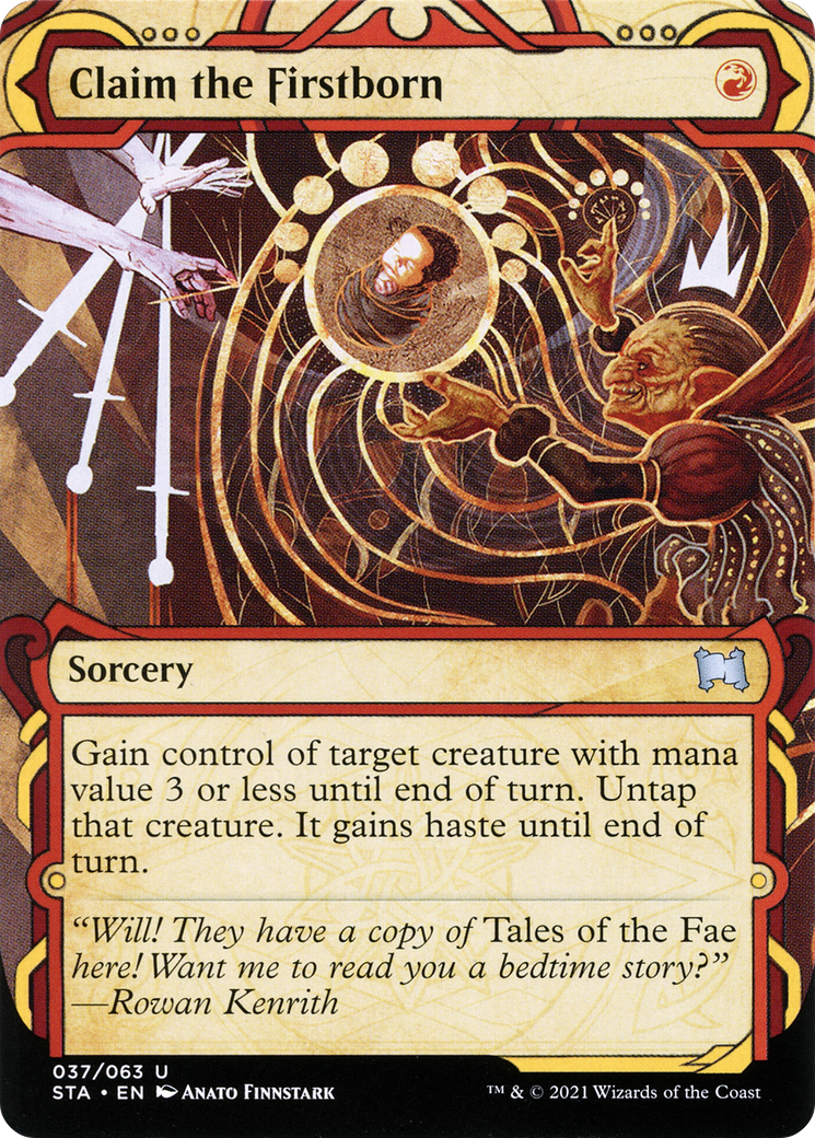 Claim the Firstborn (STA-037) [Strixhaven Mystical Archive] (Showcase) (Borderless) Foil MTG Single Wizards of the Coast