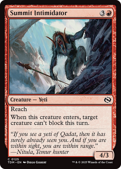 Summit Intimidator (TDM-125) [Tarkir: Dragonstorm] MTG Single Wizards of the Coast