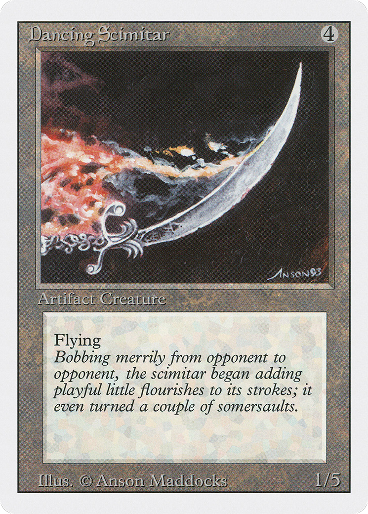 Dancing Scimitar (3ED-243) [Revised Edition] MTG Single Wizards of the Coast