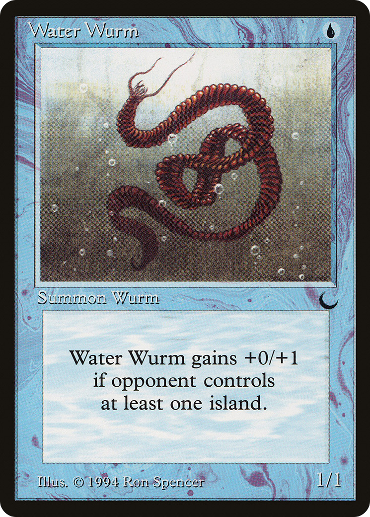 Water Wurm (DRK-038) [Oldschool] The Dark MTG Single Wizards of the Coast