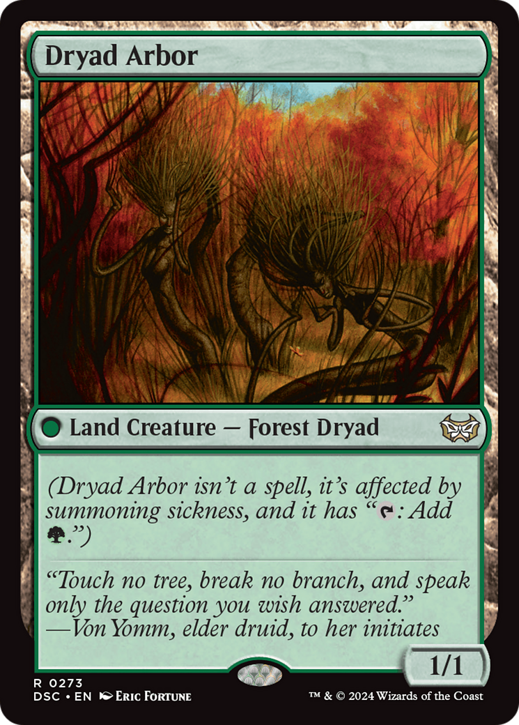 Dryad Arbor (DSC-273) [Duskmourn: House of Horror Commander] MTG Single Wizards of the Coast