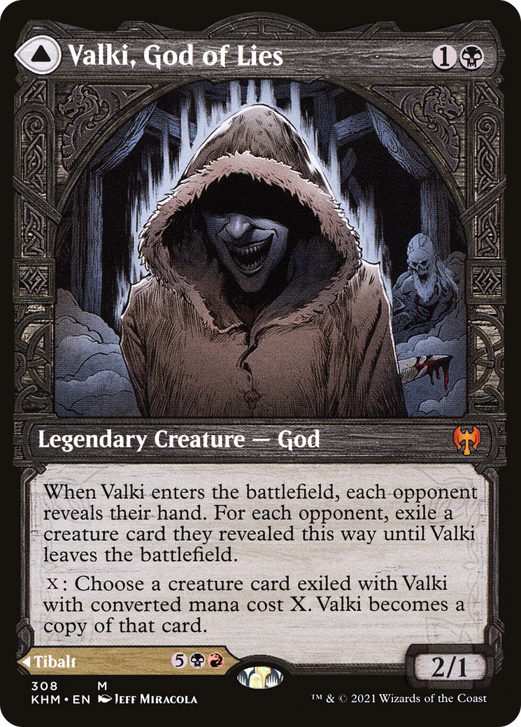 Valki, God of Lies (KHM-308) [Kaldheim] (Showcase) MTG Single Wizards of the Coast