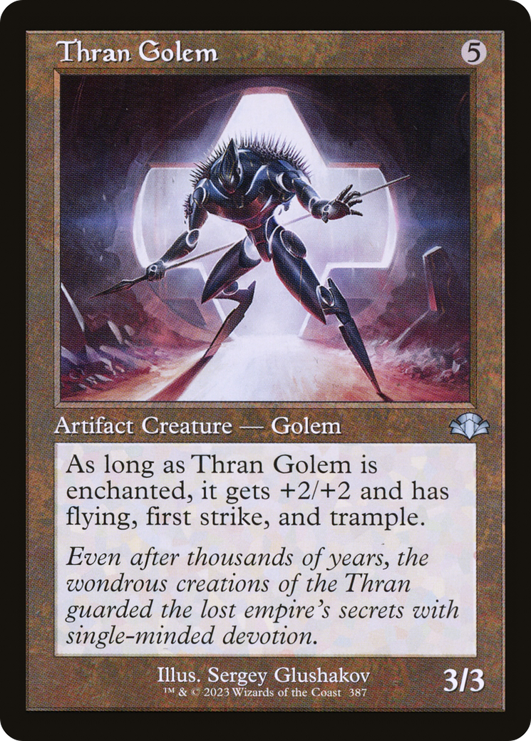 Thran Golem (DMR-387) [Dominaria Remastered] Foil MTG Single Wizards of the Coast