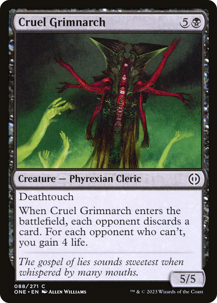 Cruel Grimnarch (ONE-088) [Phyrexia: All Will Be One] MTG Single Wizards of the Coast