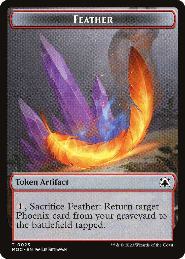 Feather (TMOC-023) [Tokens] March of the Machine Commander Tokens MTG Single Wizards of the Coast