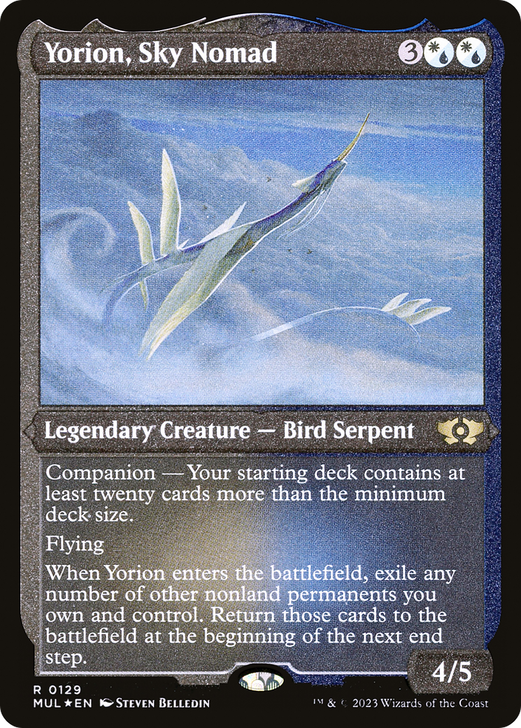 Yorion, Sky Nomad (Foil Etched) (MUL-129) [Multiverse Legends] Foil MTG Single Wizards of the Coast