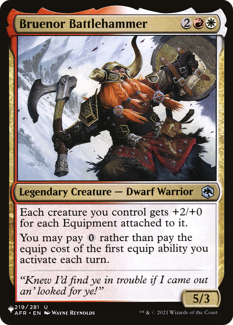 Bruenor Battlehammer (LIST-219/281) [Mystery Booster] The List MTG Single Wizards of the Coast