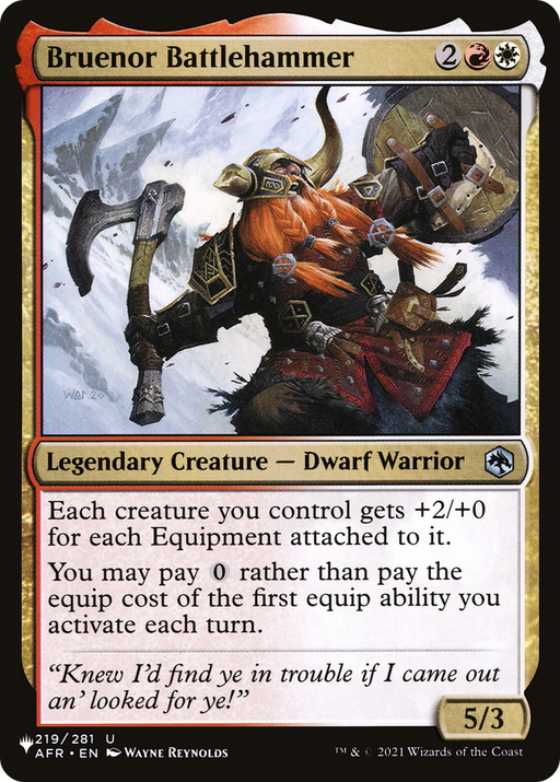 Bruenor Battlehammer (LIST-219/281) [Mystery Booster] The List MTG Single Wizards of the Coast