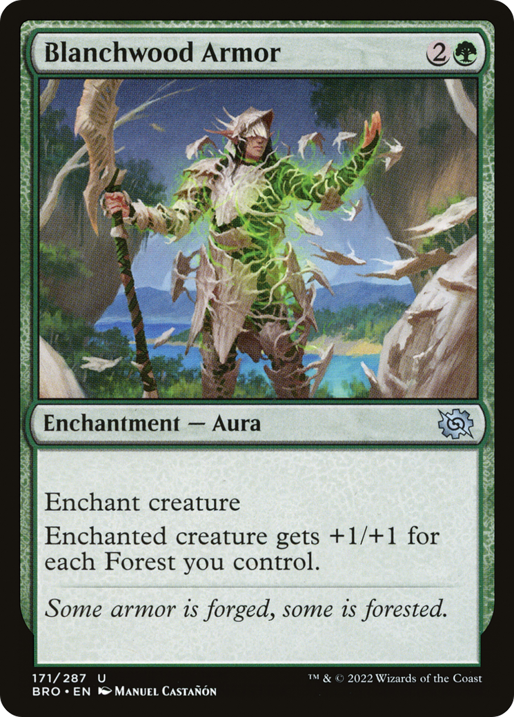 Blanchwood Armor (BRO-171) [The Brothers' War] MTG Single Wizards of the Coast