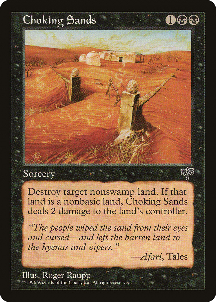 Choking Sands (MIR-113) [Mirage] MTG Single Wizards of the Coast