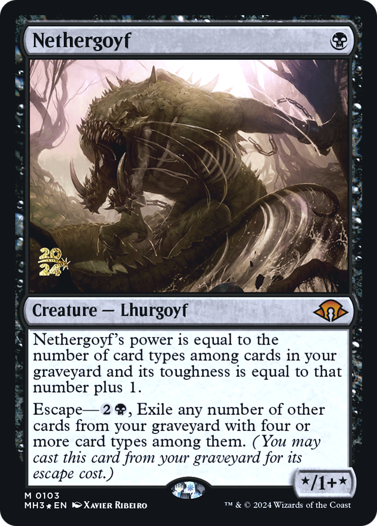 Nethergoyf (PRE-103) [Modern Horizons 3 Promos] Foil MTG Single Wizards of the Coast