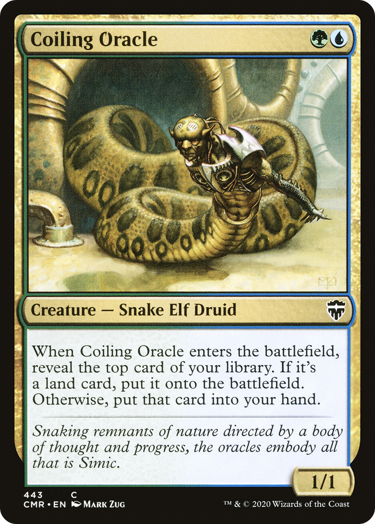 Coiling Oracle (CMR-443) [Commander Legends] Foil MTG Single Wizards of the Coast