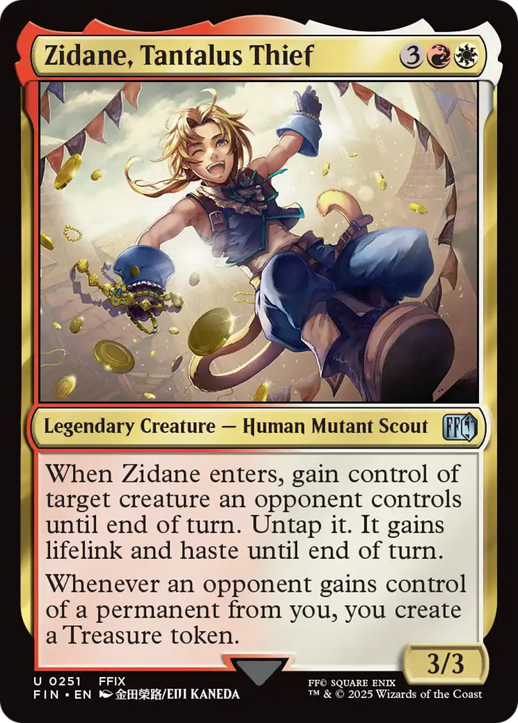 Zidane, Tantalus Thief (FIN-251) [FINAL FANTASY] Foil MTG Single Wizards of the Coast