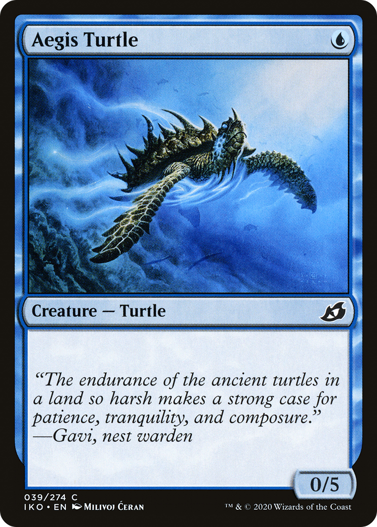 Aegis Turtle (IKO-039) [Ikoria: Lair of Behemoths] MTG Single Wizards of the Coast